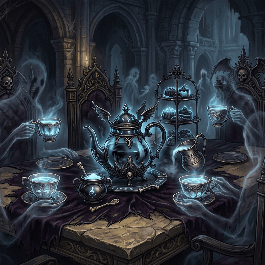 Juego de té para fantasmas