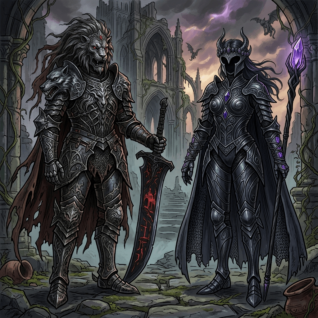 Armaduras de caballero oscuro